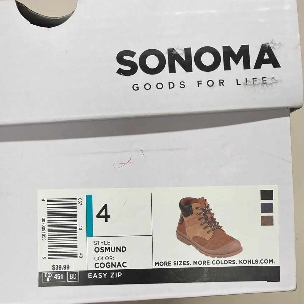 Boys osmund cognac Tan High-Top Casual Boots